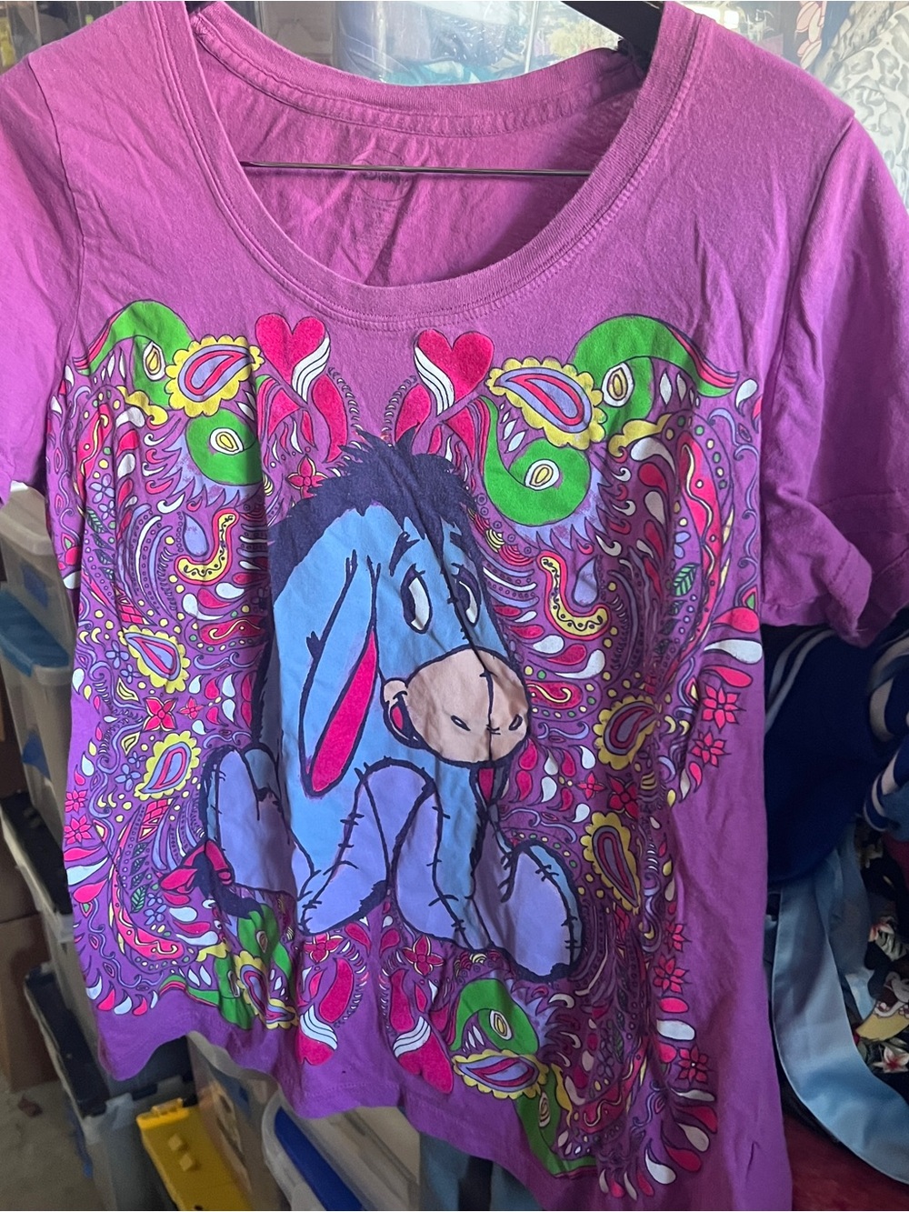 Disney Purple Eeyore Paisley Graphic Tee